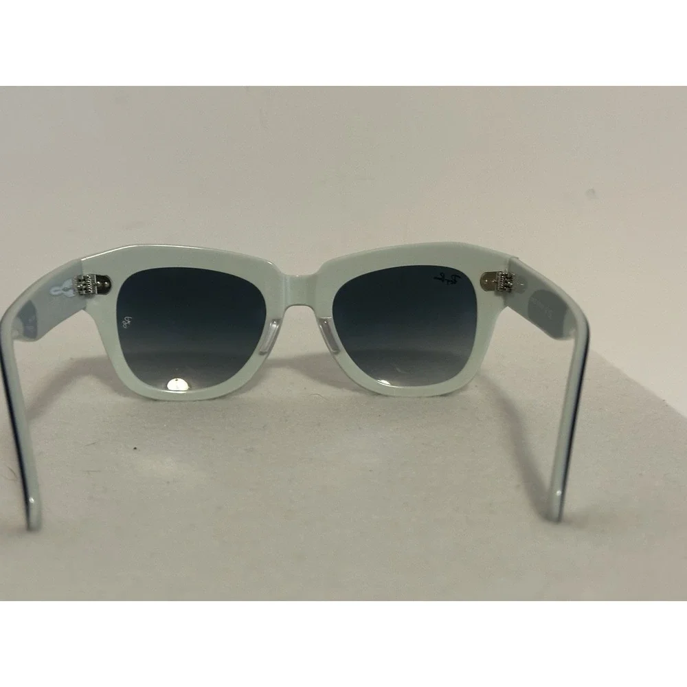 NEW Ray-Ban RB 2186 State Street 12993M Blue On White Sunglasses Unisex 145
